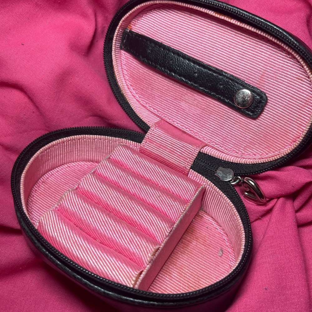 Elegant Pink and Black Jewelry Case